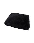 Cuscino rettangolare in poliestere 80*60*h8cm soffice nero