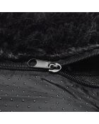 Cuscino rettangolare in poliestere 80*60*h8cm soffice nero