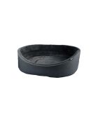 Panier ovale newton interieur doux 40*23cm charbon
