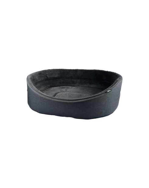 Panier ovale newton interieur doux 40*23cm charbon