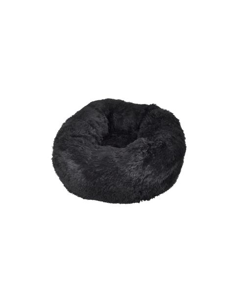 Coussin donut rond polyester d55*25cm fluffy noir