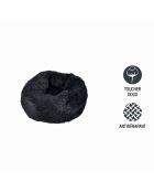 Coussin donut rond polyester d55*25cm fluffy noir
