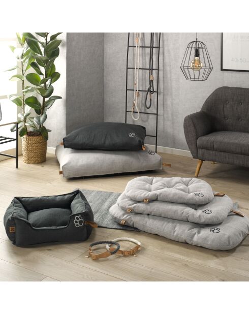 Cestino rettangolare in poliestere 55*50*h20cm city light grey