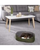 Cestino ovale 60*42 cm essenziale nero grigio