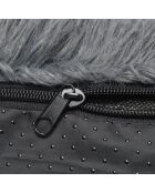 Cuscino rettangolare in poliestere 80*60*h8cm soffice antracite