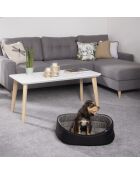 Cestino ovale 65*47 cm essenziale nero grigio