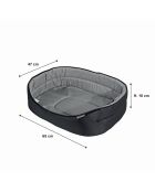 Cestino ovale 65*47 cm essenziale nero grigio