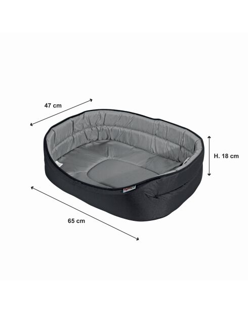 Cestino ovale 65*47 cm essenziale nero grigio