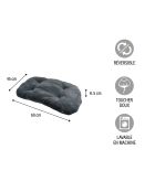 Coussin flocon newton reversible 69*45cm charbon