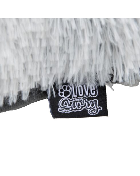 Cuscino reversibile in poliestere con fiocchi di neve 107* 65* h5cm soffice porcellana bianca