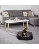 Panier ovale 40*22cm essentiel noir gris