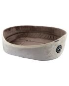 Cestino ovale in poliestere 80* 62 cm patchy nocciola/beige