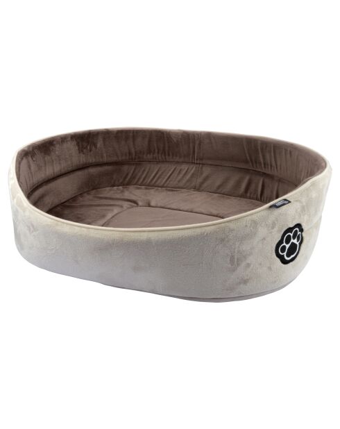 Cestino ovale in poliestere 80* 62 cm patchy nocciola/beige