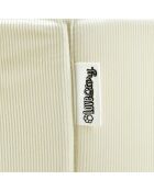 Cestino rotondo in velluto a coste in poliestere d38*h16cm crafty ecru