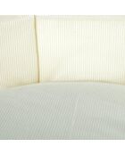 Cestino rotondo in velluto a coste in poliestere d38*h16cm crafty ecru