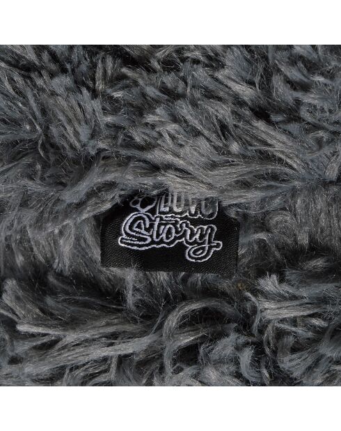 Cuscino reversibile in poliestere con fiocchi di neve 77* 50* h5cm soffice antracite