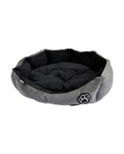 Runder Korb aus Polyester d50cm fleckig grau/schwarz