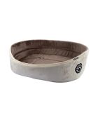 Panier ovale polyester 65*47cm patchy noiSette/beige