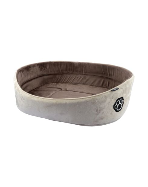 Panier ovale polyester 65*47cm patchy noiSette/beige