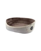 Cestino ovale in poliestere 55*37 cm patchy nocciola/beige