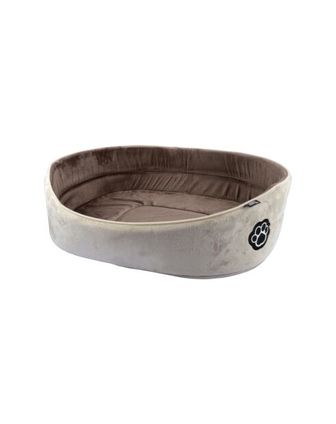 Cestino ovale in poliestere 55*37 cm patchy nocciola/beige