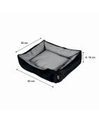 Rechteckiger Korb 65*50cm Essential schwarz grau