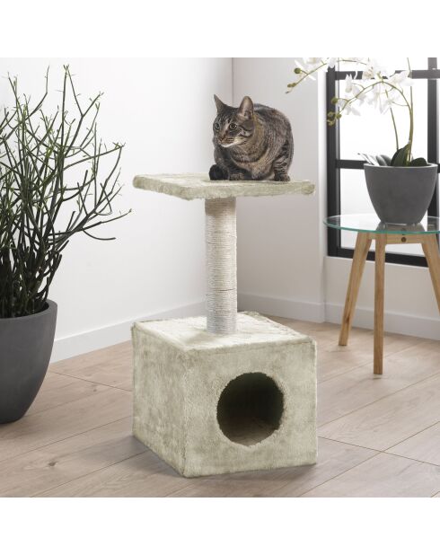 Albero per gatti con nicchia 30*30*h58cm ecru