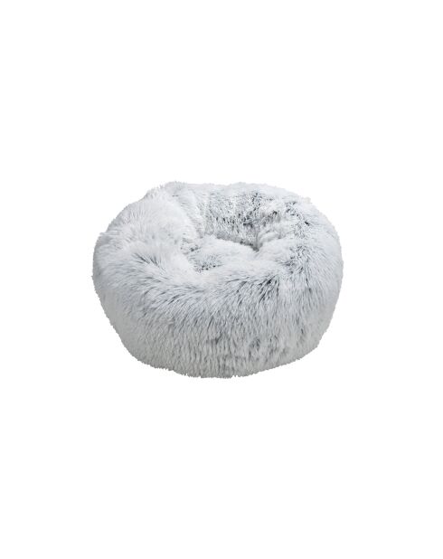 Coussin donut rond polyester d55*25cm fluffy blanc chine