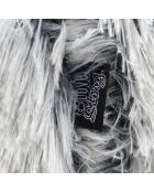 Coussin donut rond polyester d55*25cm fluffy blanc chine