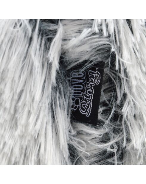 Coussin donut rond polyester d55*25cm fluffy blanc chine