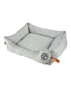 Cestino rettangolare in poliestere 75*70*h22cm city light grey