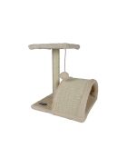 Arbre a chat avec jouet et Tunnel 38cm ecru