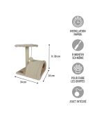 Arbre a chat avec jouet et Tunnel 38cm ecru