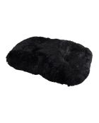 Cuscino reversibile in poliestere con fiocchi di neve 87* 55* h5cm nero soffice