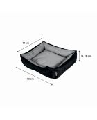 Rechteckiger Korb 55*40cm Essential schwarz grau