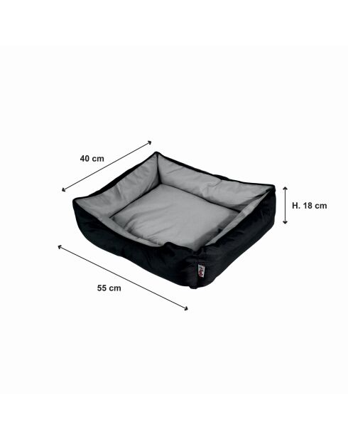 Rechteckiger Korb 55*40cm Essential schwarz grau