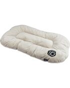 Cuscino reversibile in poliestere a forma di fiocco di neve 117* 72 cm con chiazze color nocciola/beige