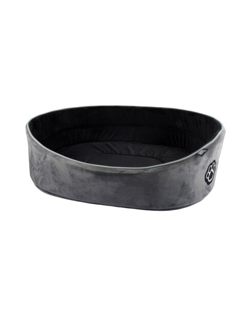 Cestino ovale in poliestere 60* 42 cm grigio chiazzato/nero