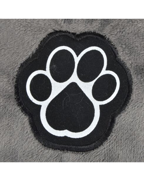 Cestino ovale in poliestere 60* 42 cm grigio chiazzato/nero