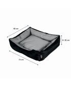 Rechteckiger Korb 73*60cm Essential schwarz grau