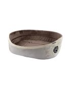 Cestino ovale in poliestere 60* 42 cm patchy nocciola/beige