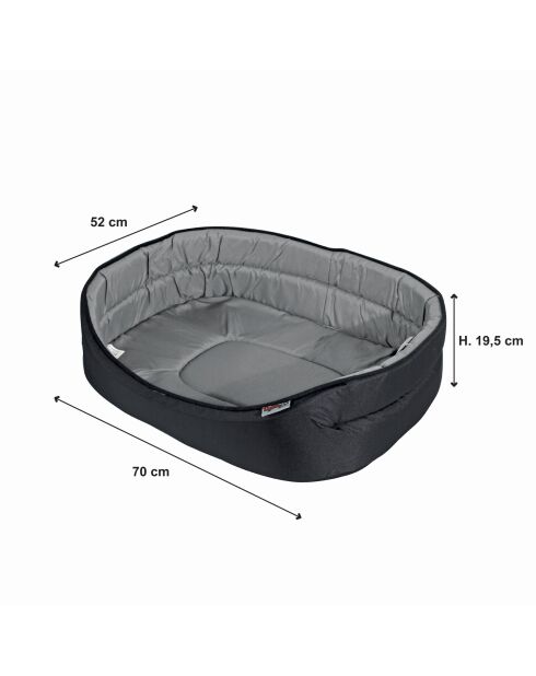 Cestino ovale 70*52 cm essenziale nero grigio