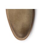 Bottes western Sartore en veau velours très souple Beige