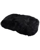 Cuscino reversibile in poliestere con fiocchi di neve 107* 65* h5cm nero soffice