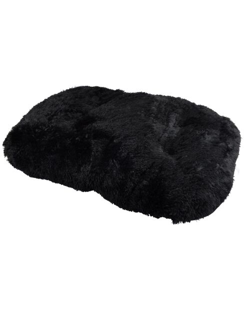 Cuscino reversibile in poliestere con fiocchi di neve 107* 65* h5cm nero soffice