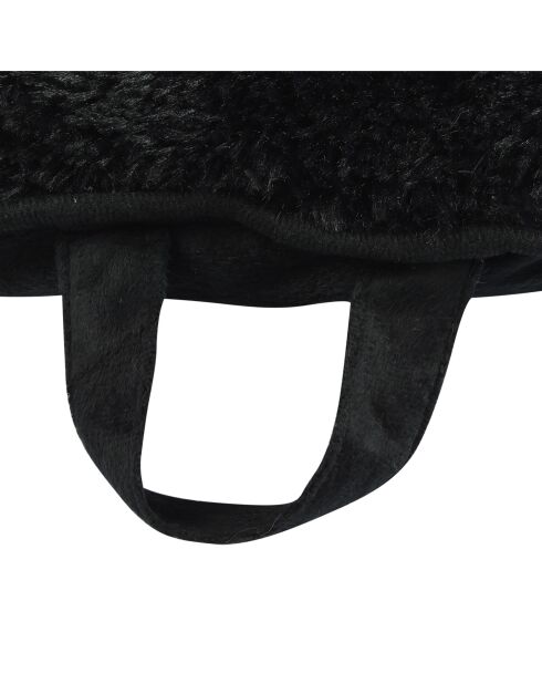 Cuscino reversibile in poliestere con fiocchi di neve 107* 65* h5cm nero soffice