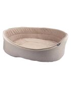 Panier ovale newton interieur doux 75*57cm ecru