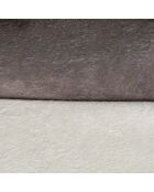 Panier rond polyester d50cm patchy noiSette/beige