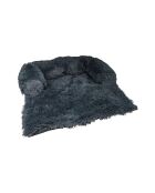 protezione per divano con fodera in poliestere 80* 75* 15 cm soffice antracite