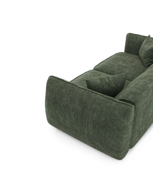 LIAM 4-Sitzer-Sofa Olivgrüner gewebter Samt - 230x90x74